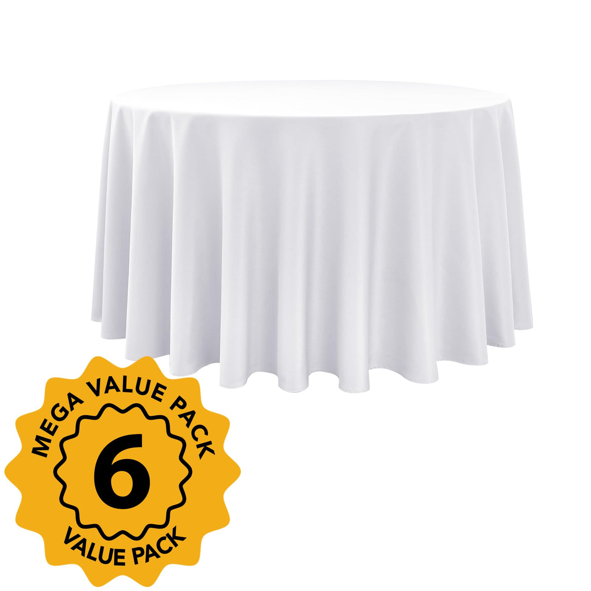 Dailyset wedding banquet tablecloth white round 120in on elegant table