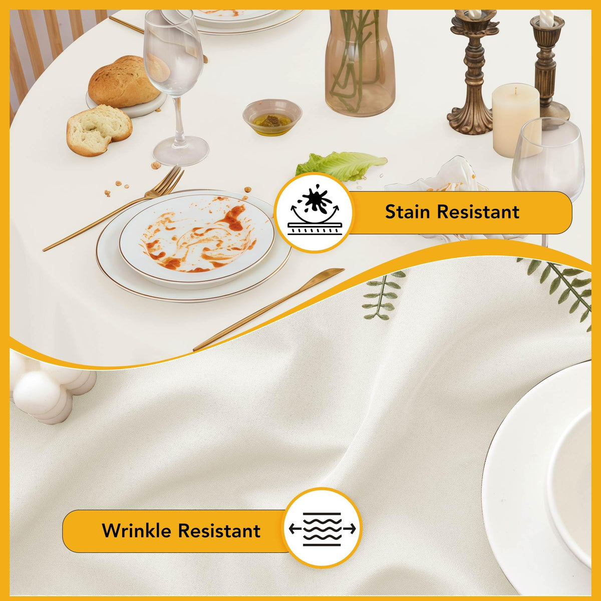 Dailyset wrinkle-free finish closeup showing crisp, polished look