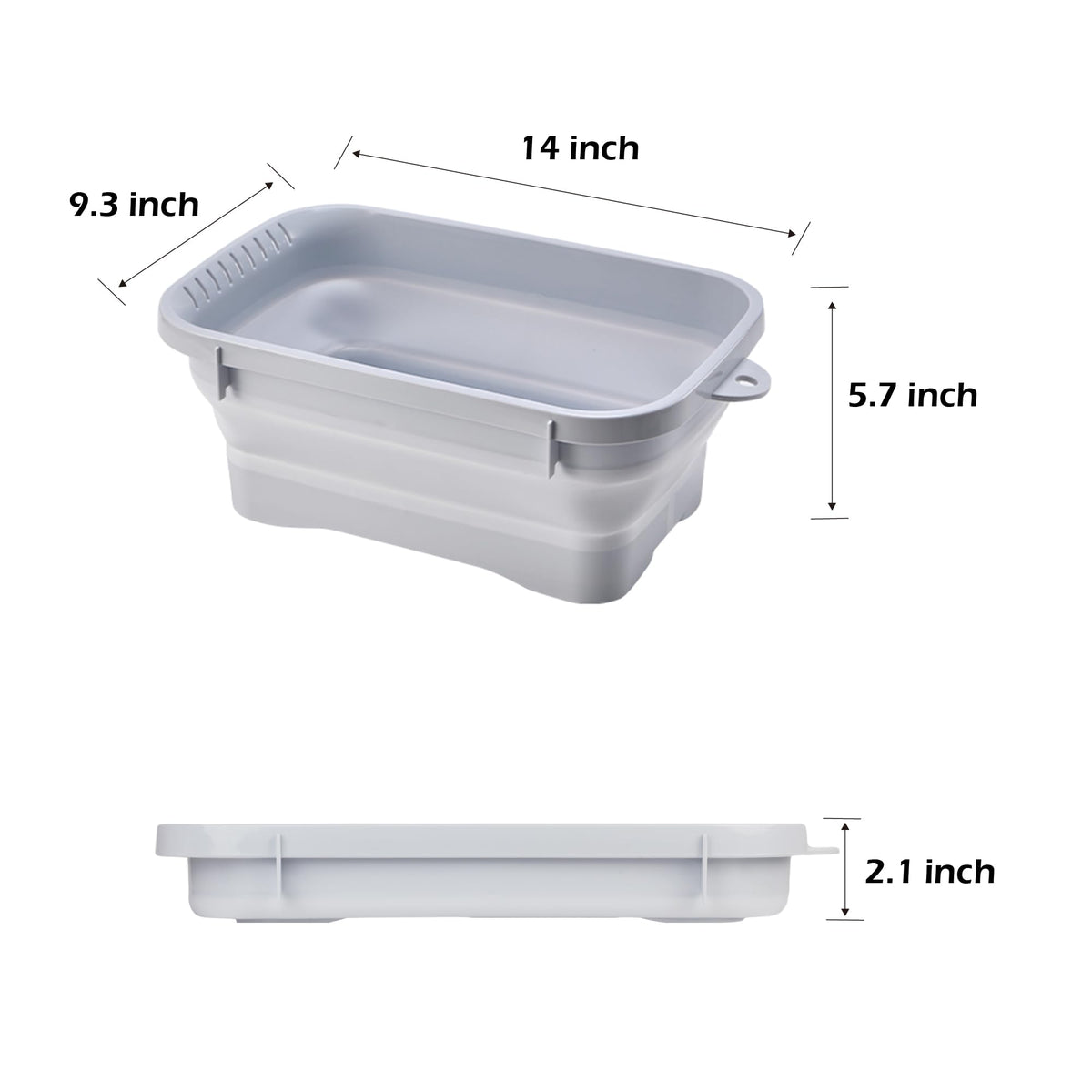Daimix collapsible dish pans with sturdy base and raised rim.