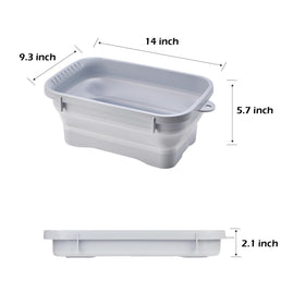 Daimix collapsible dish pans with sturdy base and raised rim.