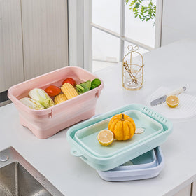 Daimix collapsible dish pans ergonomic protruding handles for easy carrying.