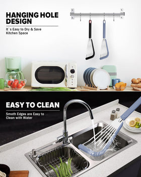 DaiRen Kitchen handy hanging loop aids organized storage after washing.