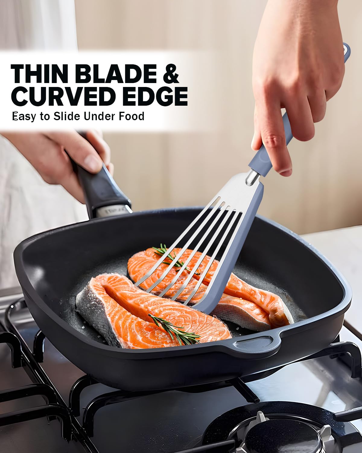 DaiRen Kitchen heat-resistant spatula endures high heat without warping.