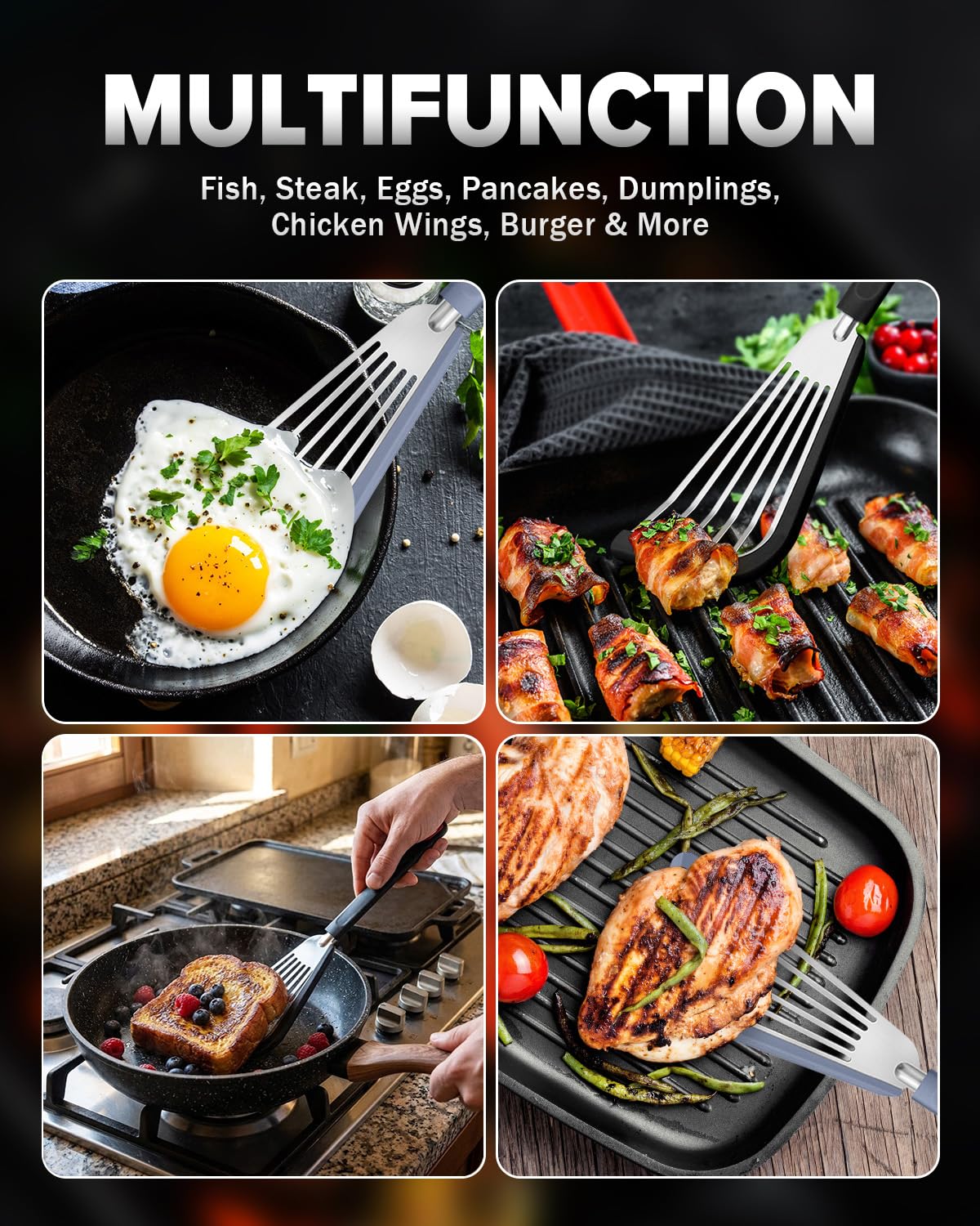 DaiRen Kitchen nonstick-friendly design prevents scratching on coated cookware.