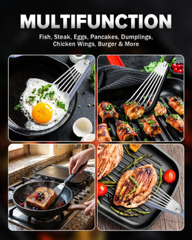 DaiRen Kitchen nonstick-friendly design prevents scratching on coated cookware.