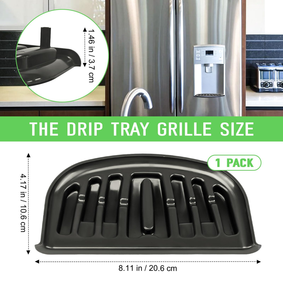 Dairrr Fuuu WR17X12910 drip tray top view shows compact dimensions for GE units