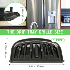 Dairrr Fuuu WR17X12910 drip tray top view shows compact dimensions for GE units