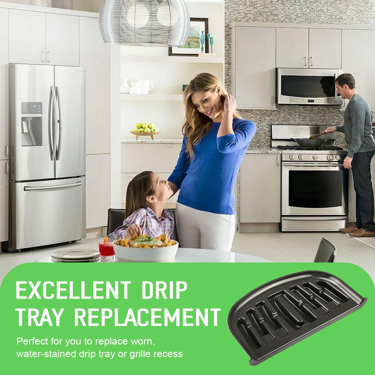Dairrr Fuuu WR17X12910 pack includes one drip tray for GE fridges