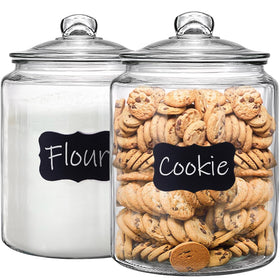 Daitouge 1.5-gallon glass canisters on counter display showcasing durable storage.