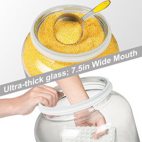 Daitouge clear glass canister shows contents clearly