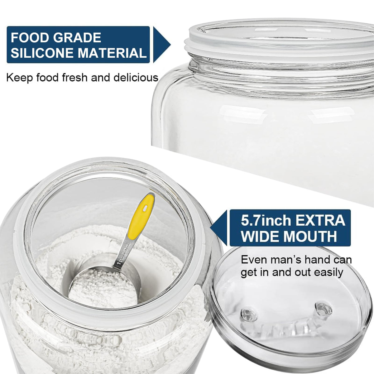 Daitouge glass jar is BPA-free and food-safe for kitchen use