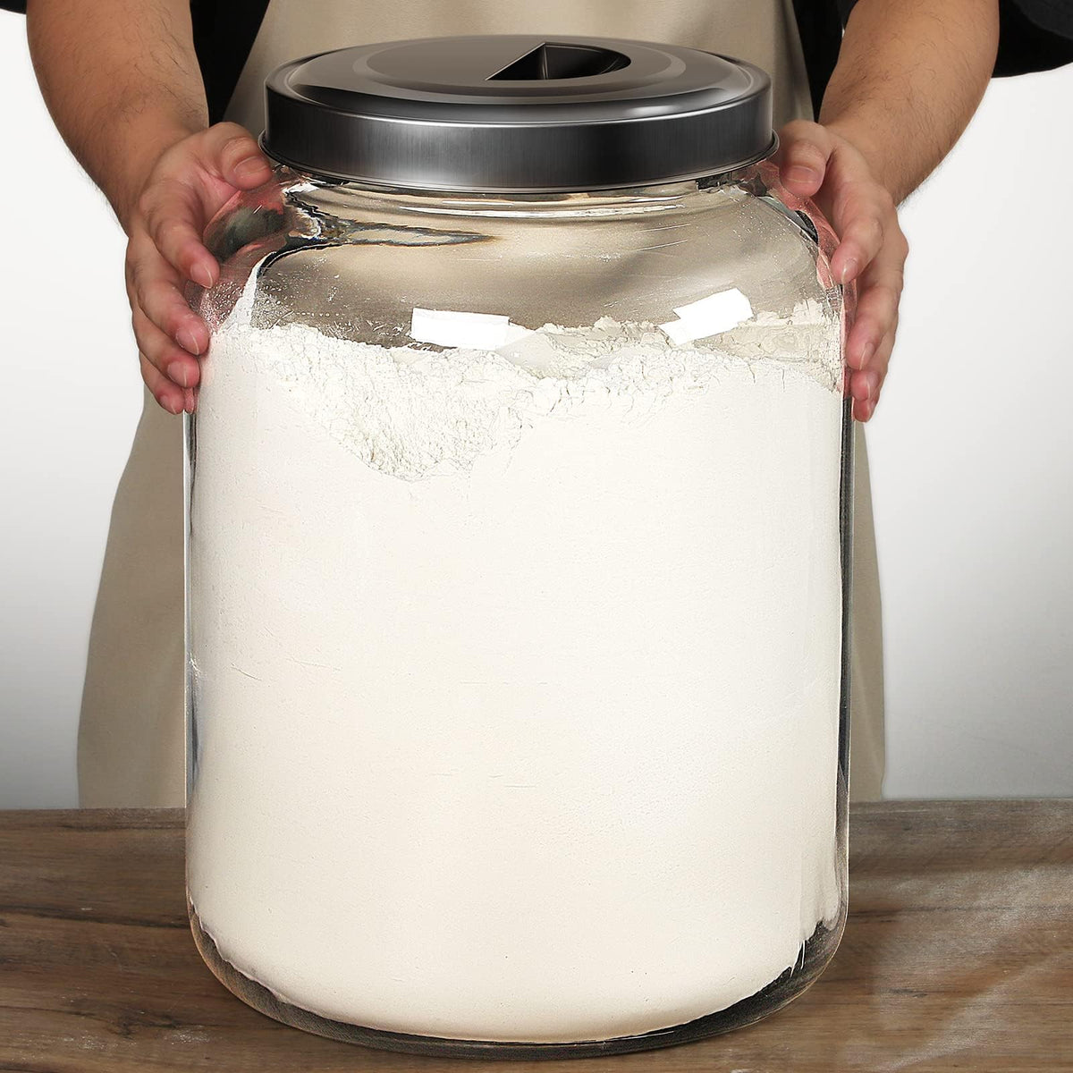 Daitouge large glass jar with wide mouth for bulk storage