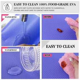 Daixers reusable fridge mats ready to wipe clean after use.