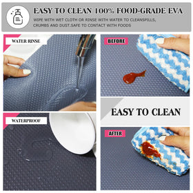 Daixers fridge mats are easy to wipe clean after spills