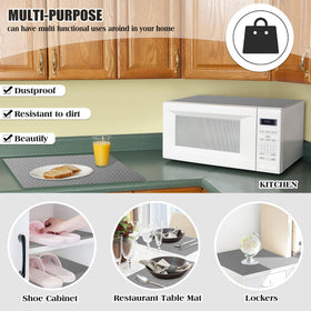 Daixers grey pantry mats enhance kitchen organization and surface protection