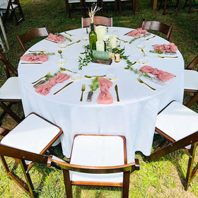 DAKKIONY holiday party round tablecloth 120 inch white enhances festive tables.