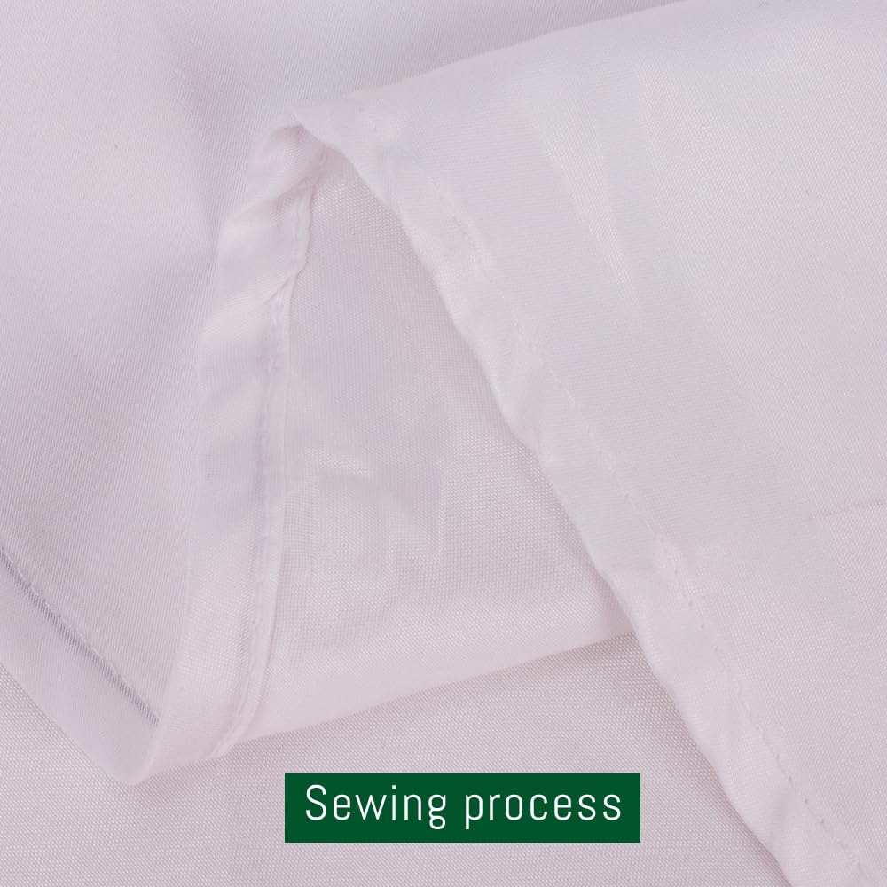 DAKKIONY wrinkle-free round tablecloth 120 inch white for quick, tidy setups.