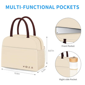 DALINDA front pocket illustration highlighting extra space for utensils and keys.