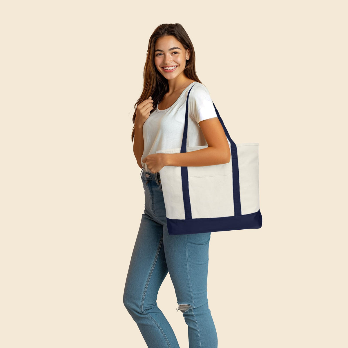 DALIX 22-inch tote interior space ideal for groceries and more