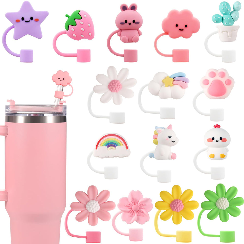 DALOO straw cover with flower design, keeps drinks secure and stylish.