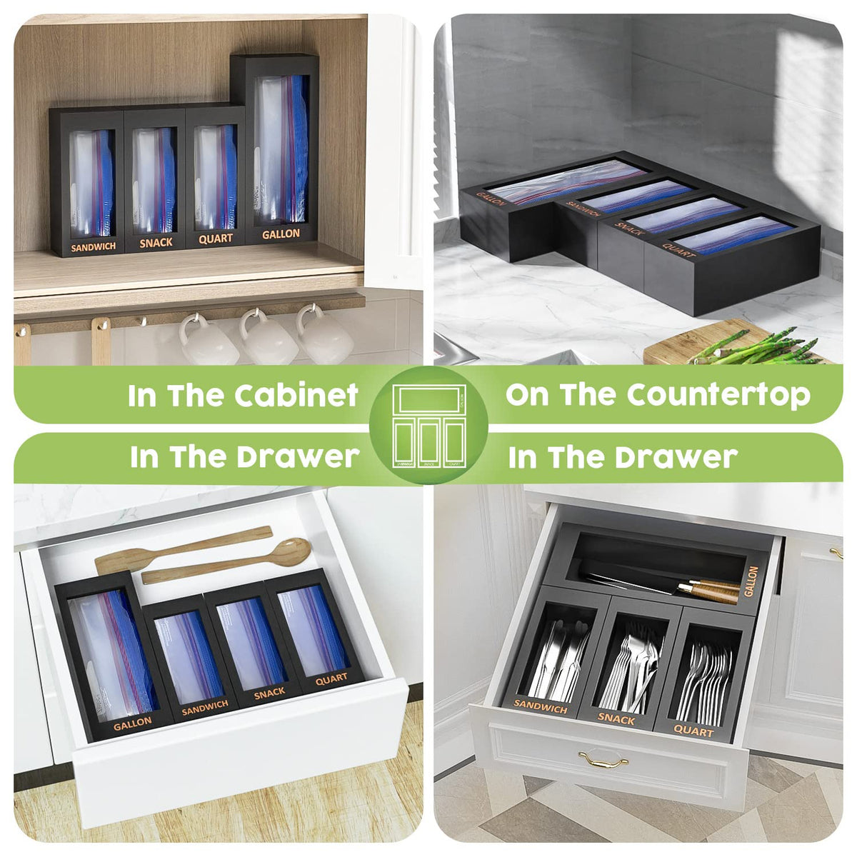 DALSHABET bamboo bag organizer being wiped clean for easy maintenance