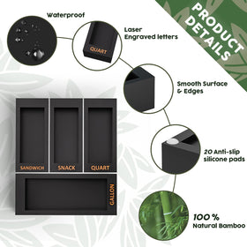 DALSHABET bag organizer featuring engraved labels for easy bag identification