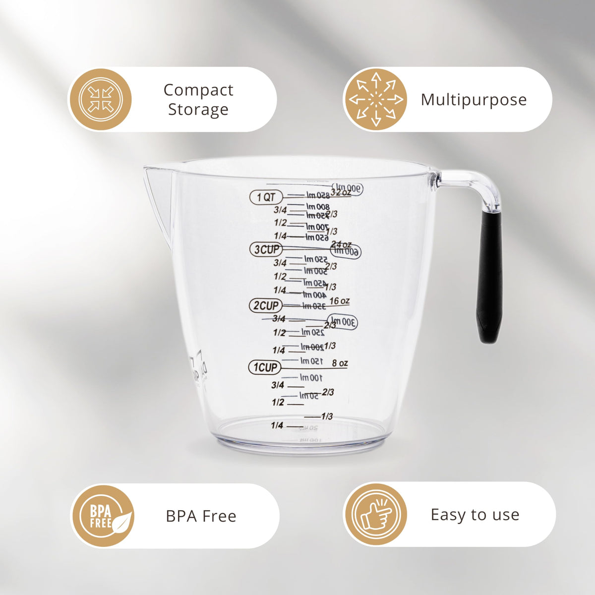 Dalup 16oz cup showing pour spout for controlled pouring