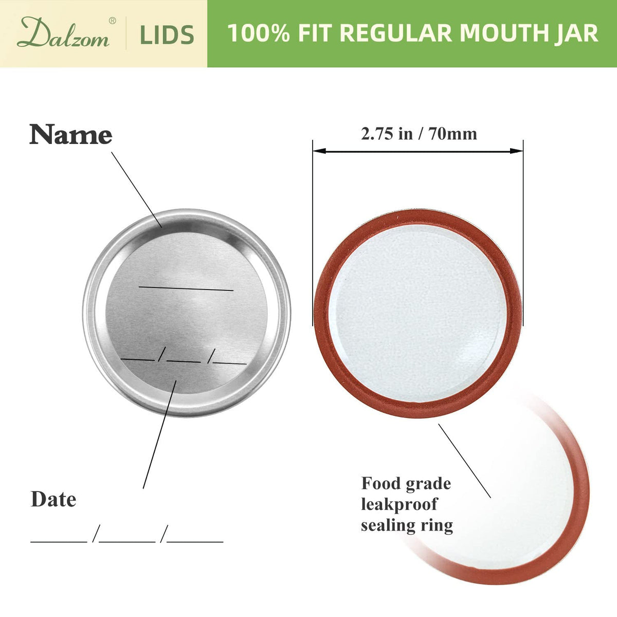 Dalzom regular-mouth rings are reusable and durable for ongoing canning