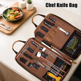 Damero waxed canvas knife bag close-up highlights durable stitching and rugged material