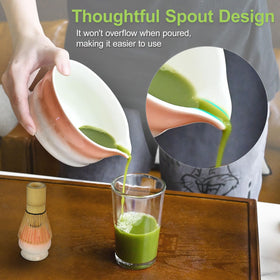 DAMI green matcha whisk set bamboo scoop for precise portions