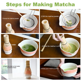 DAMI green matcha whisk making set gift-ready packaging for gifting