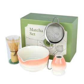 DAMI green matcha whisk set with traditional ceramic chawan for smooth whisking