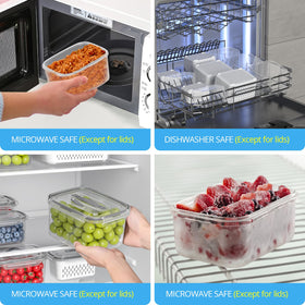 Damynuo clear polypropylene containers stack neatly to save kitchen space