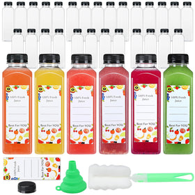 DANALLAN 33pcs 16oz bottles with caps for batch prep and on-the-go drinks.