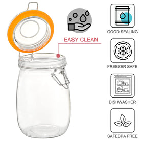 DANALLAN airtight snap-fit lid seals freshness for liquids and dry goods.