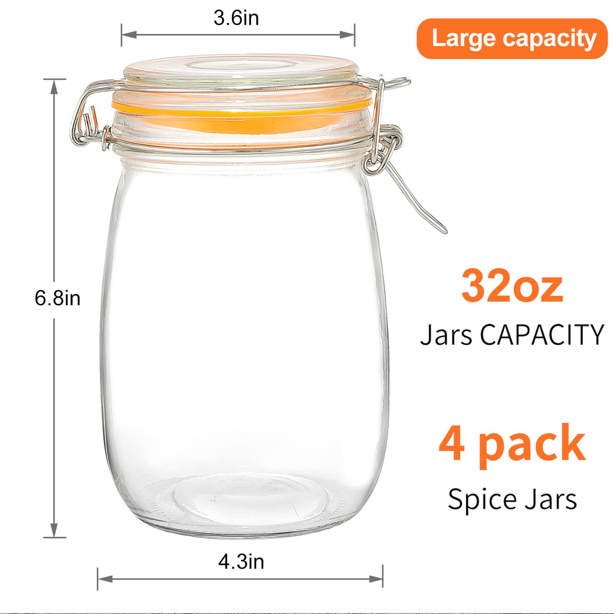 DANALLAN clear glass jar showcases contents while keeping it visible and fresh.