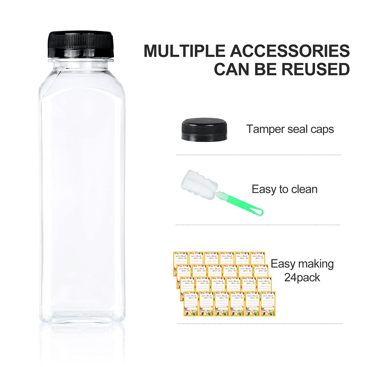 DANALLAN cleaning brush helps maintain bottle hygiene for reuse.