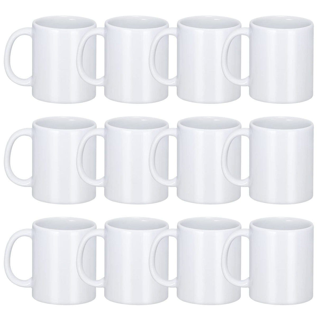 DANALLAN 12-pack 11 oz sublimation mugs for custom photo gifts.