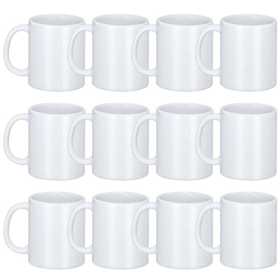 DANALLAN 12-pack 11 oz sublimation mugs for custom photo gifts.