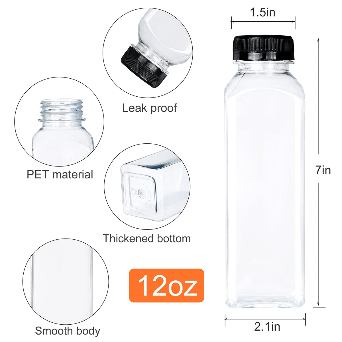 DANALLAN wide-mouth bottle ideal for quick filling of juices and smoothies.