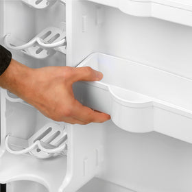 Danby DAR044A4BSLDD full-width shelves maximize versatile storage.