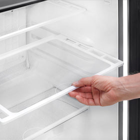 Danby DAR044A4BSLDD spotless steel door resists smudges and fingerprints.