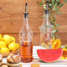 Dandat transparent 32oz bottle displays liquid level for easy refills