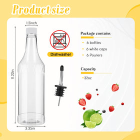Dandat clear 32 oz bottle shows remaining liquid for easy refills.