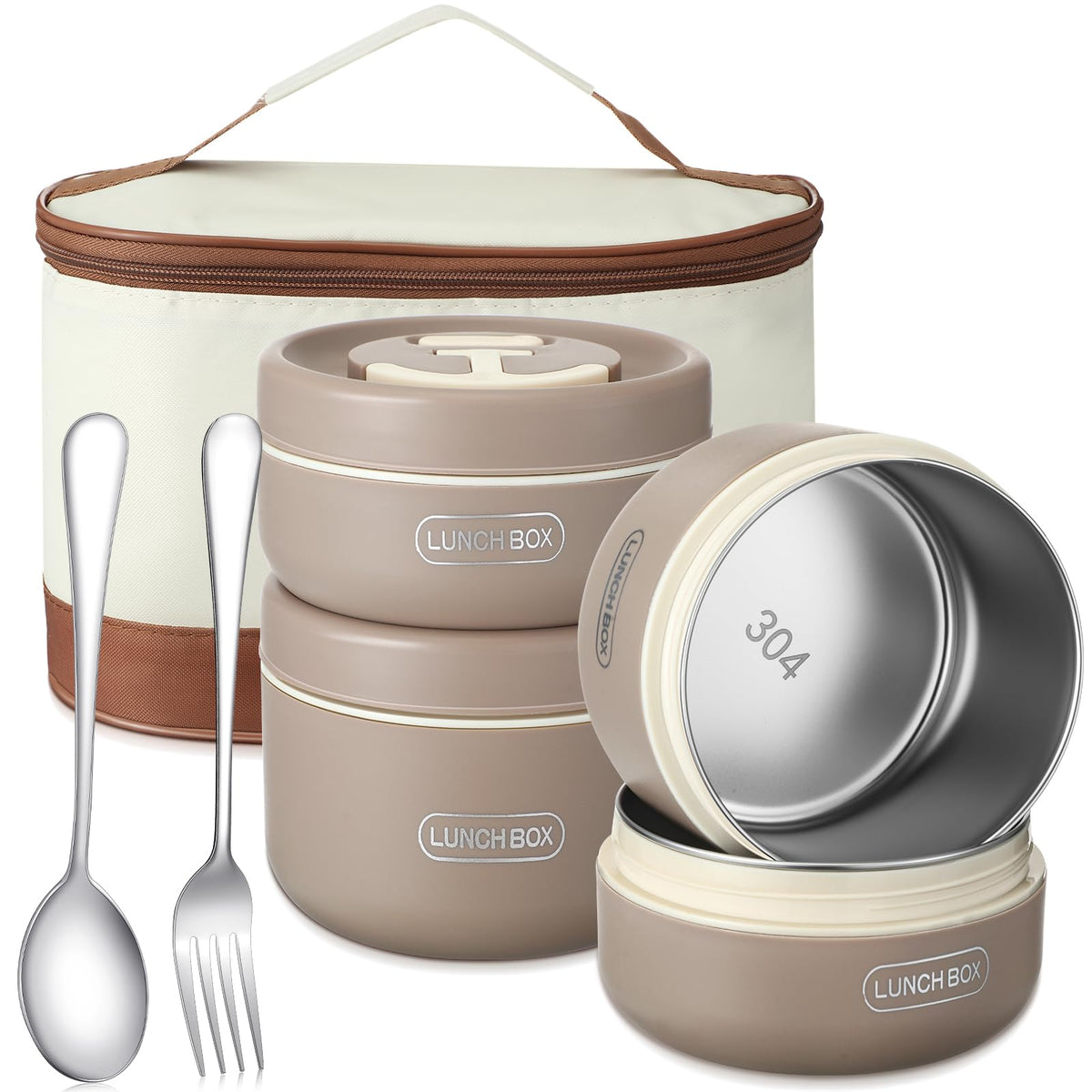 Dandat bento box set assembled for easy meal prep on the go.