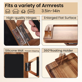 Danfoxer acacia wood grain tray adds natural warmth and style.
