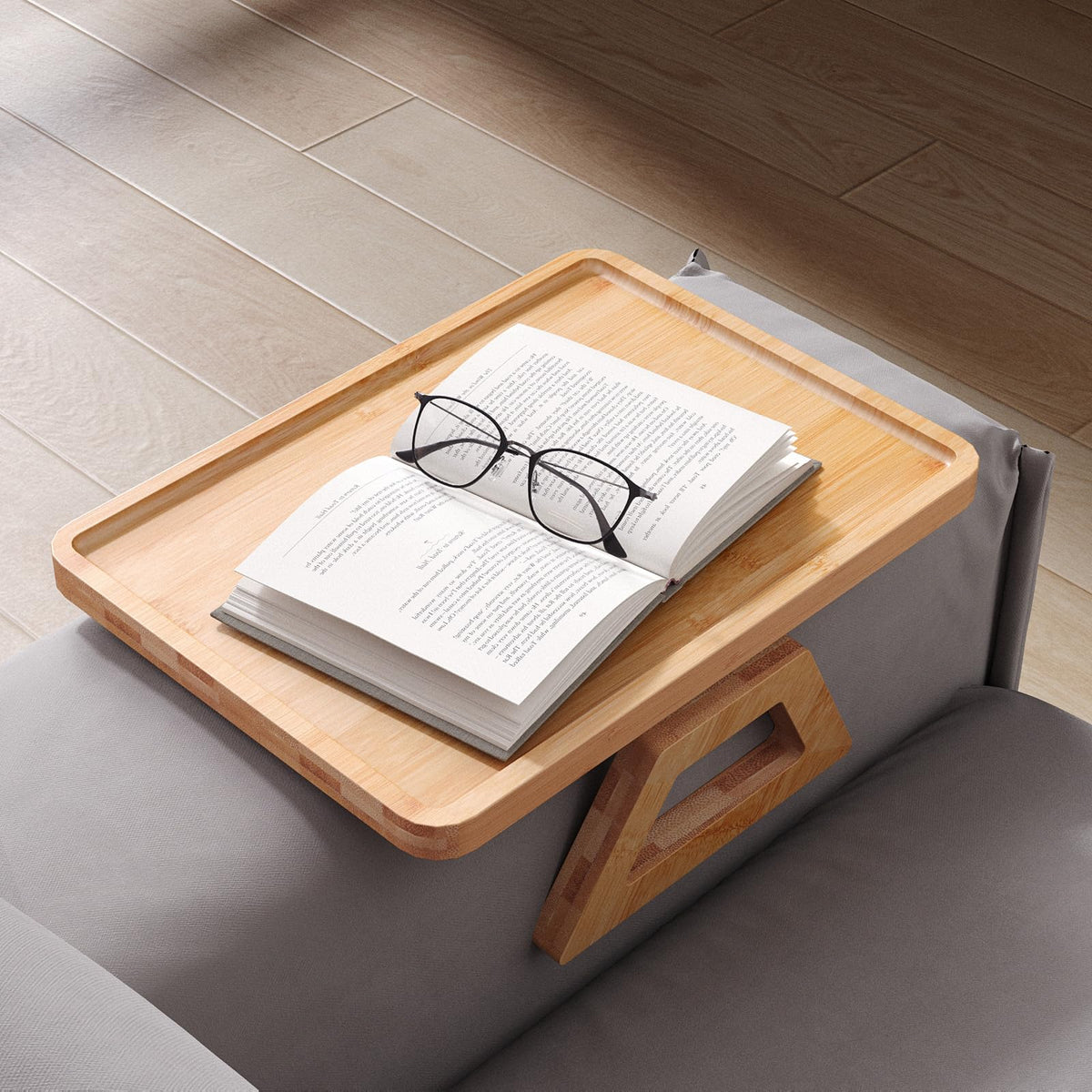 Danfoxer bamboo tray requires no installation and cleans easily