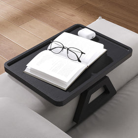 Danfoxer couch arm tray with clip-on design for secure support on sofas.