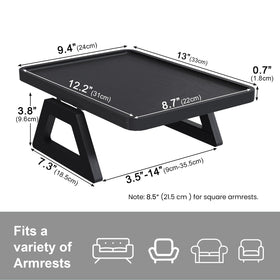 Danfoxer couch arm tray no-install design keeps snacks within reach.