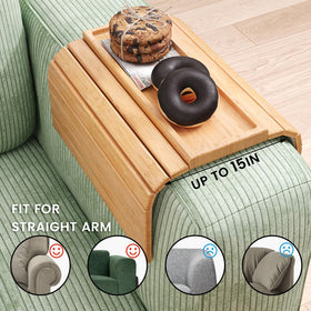 Danfoxer sofa arm tray anti-slip rim top edge keeps items secure